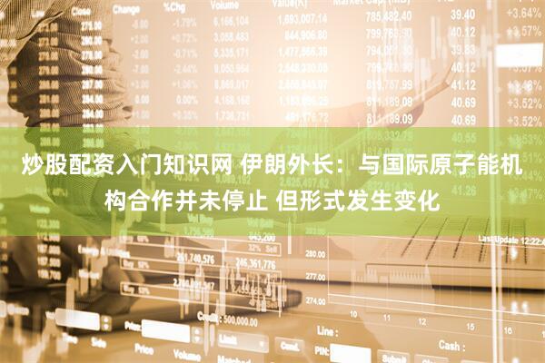炒股配资入门知识网 伊朗外长：与国际原子能机构合作并未停止 但形式发生变化